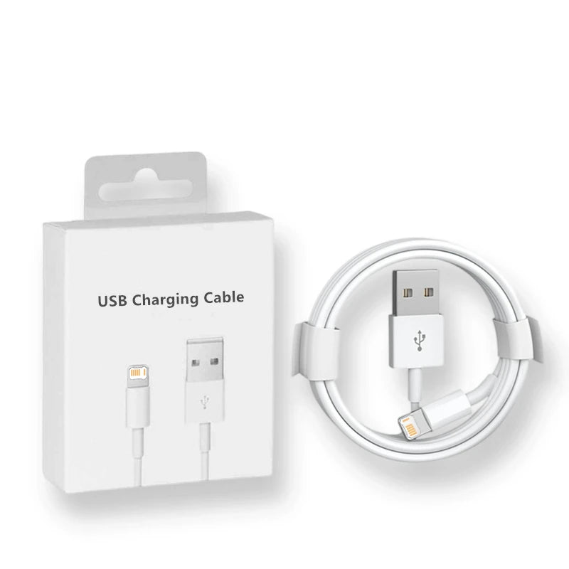 Fast Charge USB Charging Cable for iPhone X SE XR XS 11 12 13 Mini 14 Pro MAX USB-A Data Cables For iPhone 6S 7 8 Plus with Box