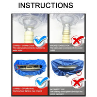 2.4/3.2m Home Air Conditioning Cleaning Cover Full Set with Water Pipe Waterproof AC Wash Kit Tools