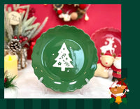 Ceramic Christmas Coffee Mug Cup Teapot Tree Plate Candy Dish Cake Tray Nordic Party Kitchen Tableware Drinkware Gift Decor