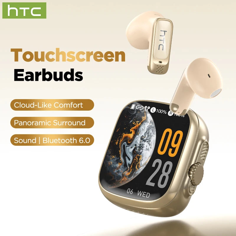 HTC NE72 TWS Open-Ear AI Translator Earbuds 135+ Languages Real-Time Translation Bluetooth 6.0
