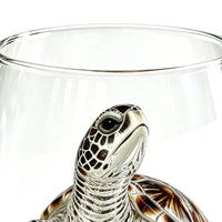 Blue Ringed Octopus Glassware 420ml 2D Clear Novelty Coastal Marine Animal Drinking Glass for Juice Milk Coffee Housewarming