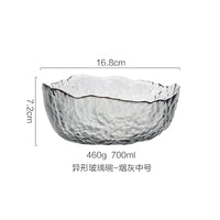 Glass Salad Bowl Clear Large Serving Bowl for Fruit Dessert Trifle Pasta Yogurt Ice Cream Mixing Bowl Kitchen Party