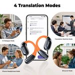 HTC NE27 Wireless Headphones Bluetooth 5.4 AI Translator Earbuds Glowing Earhook Hd call