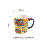 1pcs Ceramic Tableware Bohemian Flat Dinner Plate Western Steak Salad Dessert Cake Plate Shallow Dish Dessert Kitchen Dinnerware