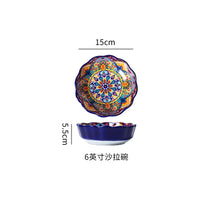 Ceramic Tableware Set Rice Bowl Serving Plate Creative Cutlery Soup Plate Noodle Handle Bowl Sauce Dish Steak Salad Fruit Plate