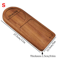 Coffee Tray Wood Plate Breakfast Tray For Serving Food Hospitality Coffeeware Teaware Decoration Table Decoration Accessories