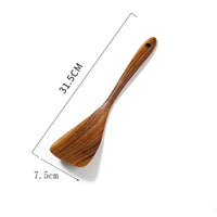 Kitchen set tools, Thai teak, natural wood cutlery spoon, rice strainer spoon, spoon, cooking spoon