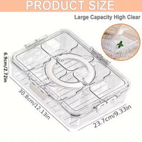 Divided Plate with Lid Food Storage Box Snack Box 8 Grid Snack Box Fruit Storage Box for Refrigerator Snack Vegetable Fruit Food