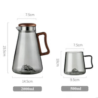 Glass Cup Set Water Kettle Bottle Creative Heat-resistant Water Glass Flower Tea Juice Cup Drop Shipping