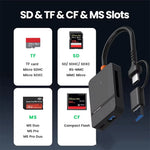 USB C 8-in-1 Card Reader Multi-functional Card Reader Support  SD/TF/CF/MS Card Read 5Gbps Write Read U Disk Flash Card Adapter
