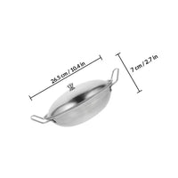 1Set Stainless Steel Cooking Pan Double Handle Hot Pot Kitchen Cookware Multipurpose Reusable Daily Use Wok Smooth Surface Easy