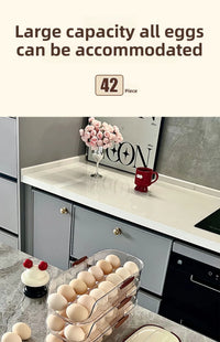 Egg storage box, special food grade rolling fresh-keeping rack for refrigerator