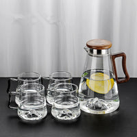 Glass Cup Set Water Kettle Bottle Creative Heat-resistant Water Glass Flower Tea Juice Cup Drop Shipping