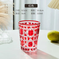 European Style Colorful Crystal Whisky Glass Cup Beer Cup Coffee Latte Mug Household Drinkware Party Restaurant Wine Glasses Cup