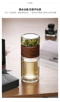 D5 Double Glass Water Bottle Tea Drink Items Bottle Infuser Tumbler Drinkware Gym Water Bottle Children Travel Sports Cup Bottle