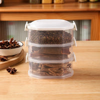 Kitchen Storage Box Onion Ginger Garlic Fresh-keeping Box Multi-layer Food Sealing Moisture-proof Packaging Tank Household[J]