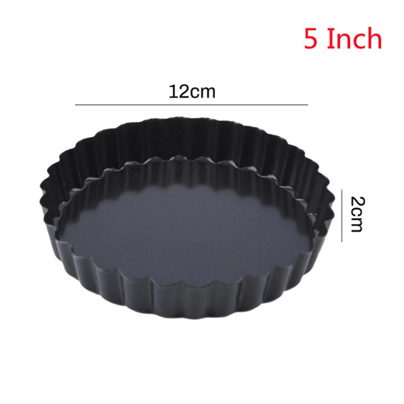 Baking Cake Molds Alloy Round Non Stick Tart Quiche Pans Removable Bottom Pie Pizza Baked Mould Cup Bakeware Alloy Kitchen Tool
