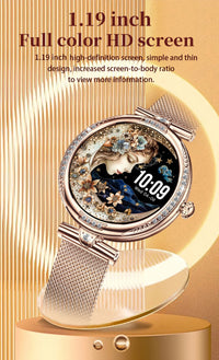 LIGE New Smart Watch Women Lady Gift 1.19 Inch AMOLED Full Touch Screen Sport Fitness Watches Bluetooth Call Digital Smartwatch
