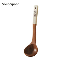 COOKER KING 4 In1 Cooking Tool Set Ebony Spatula and Spoon for Kitchen Use Kitchenware Exquisite Kitchen Tools Gift To Family
