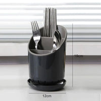 1 Pc Plastic Tableware Storage Rack Storage Chopsticks Knife Spoon Fork Drain Hole with Tray Household Drainage Rack
