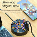 USB 2.0 HUB 10 Ports Adapter High Speed Multi USB2.0 Splitter Power Adapter 7 Port Expander for PC Laptop Computer Accessories