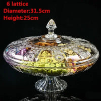 fruit basin dry candy dish sugar snack nut peanut food storage can box with Cover plastic trinket tray transparent Acrylic plate