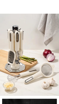 Kitchen Gadgets7Stainless Steel Peeler, Whisk, And Grater Set With A Storage Stand, A Household Combination Set