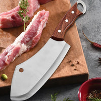 Kitchen Chef Knife Stainless Steel Meat Fish Fruit Vegetable Slicing Bone Chopping Professional Butcher Cleaver Knife with Cover