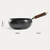 Small Frying Pan Uncoated Iron Pot Frypan Pot Saucepan Big Belly Pot Pure Hand Forged For Cookware Kitchen Cookware