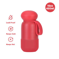 450ml Thermal Water Bottle With Handle For Students,Double-layer Stainless Steel Vacuum Drinkware,Gifts,Camping Thermos Cup/Mug