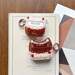 Cute Cartoon Stereoscopic Cat Ears Strawberry Graffiti With Hook Earphone Cover Case for AirPods 1 or 2 3 4 Pro 2 Pro 3
