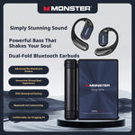 Monster AC530 Open Bi-Folding Wireless Bluetooth Headset, Perfect for Sports and Running Enthusiasts