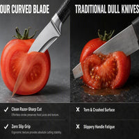 Kitchen Bone Removal Knife Kitchen Knife Made of Stainless Steel Sharp and Curved Blade with a Knife Sheath and Anti-Slip Handle