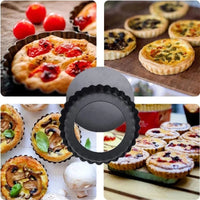 Baking Cake Molds Non-Stick Tart Quiche Pans Pan with Removable Bottom Pie Pizza Mould Cup Bakeware Kitchen Tool Accessories