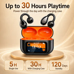 Smart Touchscreen Ear Clip Headphones Bluetooth 6.0 Wireless Earphones with App Control, 6 EQ Modes, 30H Playtime and Finder