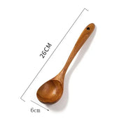 Kitchen set tools, Thai teak, natural wood cutlery spoon, rice strainer spoon, spoon, cooking spoon