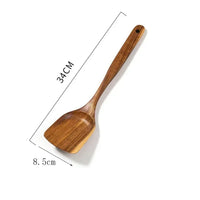 Kitchen set tools, Thai teak, natural wood cutlery spoon, rice strainer spoon, spoon, cooking spoon