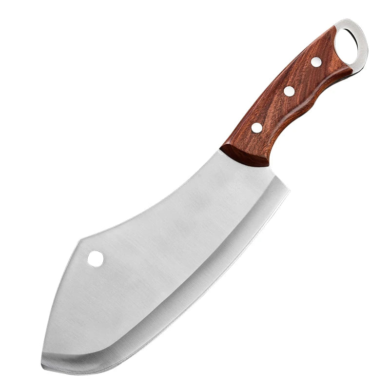 Kitchen Chef Knife Stainless Steel Meat Fish Fruit Vegetable Slicing Bone Chopping Professional Butcher Cleaver Knife with Cover
