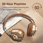 Oneodio F4 Retro Wireless Bluetooth Headphones Hi-Res Audio On Ear Bluetooth 5.4 Headset With Microphone Metal HiFi Headphones