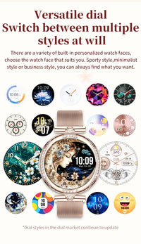 LIGE New Smart Watch Women Lady Gift 1.19 Inch AMOLED Full Touch Screen Sport Fitness Watches Bluetooth Call Digital Smartwatch
