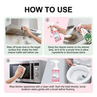 Daily Household Cleaner Set Gentle Stain Remover Spray Kitchen Appliance Bathroom Cleaner Multi Purpose Cleaning Kit Care