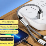 Multi USB C/A to USB A 2.0 HUB Dual Port Splitter Adapter OTG for Laptop Computer Printer Charging Data Transfer Extension Cable