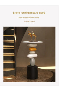 Home Decor Creative Art Statue Side Table Floor Decor Simple Style Living Room Large Floor Ornament Small Coffee Table Tea Table