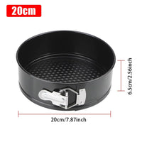 1Pc 12/16/20/24/28cm Carbon Steel Baking Mould with Removable Bottom Non Stick Leakproof Cake Baking Pan Durable Cake Mould