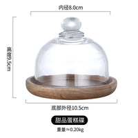 Creative Glass Food Storage Containers with Wooden Lid Kitchen Snack Fruit Candy Nut Sundries Storage Organizer for Kitchen