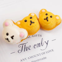 Cute Cartoon Bear Baking Mold 4 Cavities Baking Tray Non-stick Carbon Steel Tray DIY Decorative Cookies Mould Baking Supplies