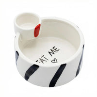 Ceramic Dip Bowl, French Fries Bowl with Small Plate, Heat-resistant Tableware, Household Snack Plate, Kitchen Tableware