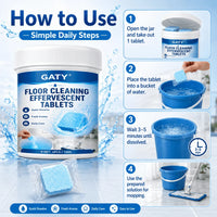 Floor Cleaning Effervescent Tablets, Deep Cleans Grease & Dust, Kitchen, Bathroom, Living Room, Easy Dissolve, Fresh Home