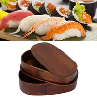 Food Storage Containers 2 Layer Japanese  Box Wooden Food Storage Containers for Kids Adults Hiking Climbing  School