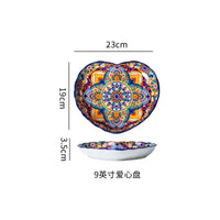 Ceramic Tableware Set Rice Bowl Serving Plate Creative Cutlery Soup Plate Noodle Handle Bowl Sauce Dish Steak Salad Fruit Plate